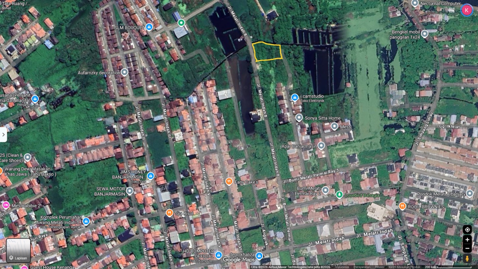 Tanah Dijual 801 m² di Jl. Melati Indah 8, Banjarmasin 2